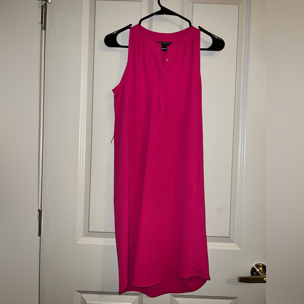 Banana Republic, Tie Waist, Bright Pink Summer Dress